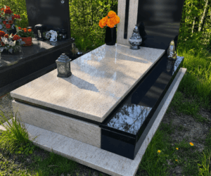 Nagrobek pojedynczy nagrobek granitowy nowoczesny